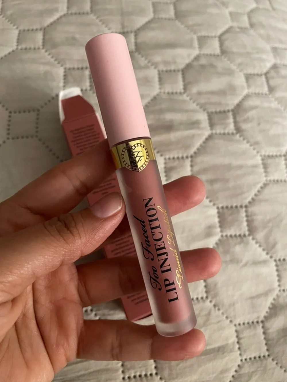 Too Faced Lip Injection Liquid Lipstick — Dusty Mauve Pink